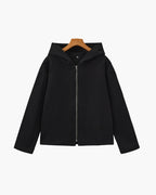 Wool Zip Coat in Marlow Style