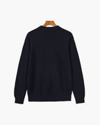 Textured Ribbed Crew Neck Sweater