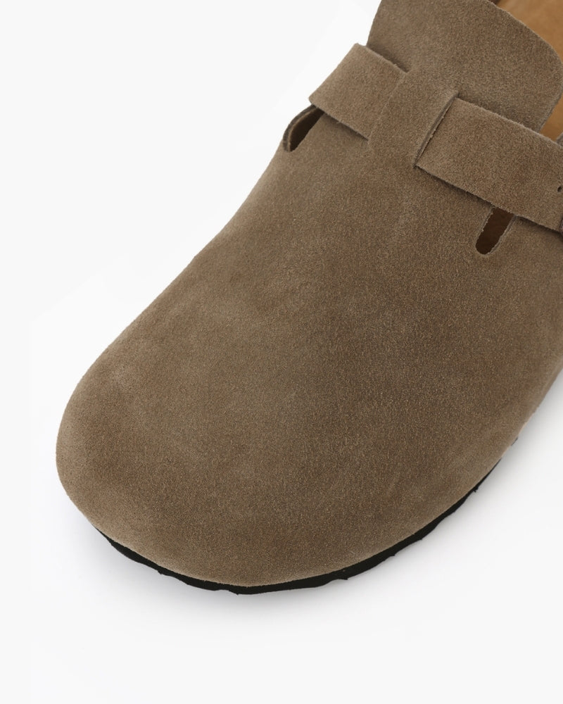 Suede Clogs with Timeless Elegance