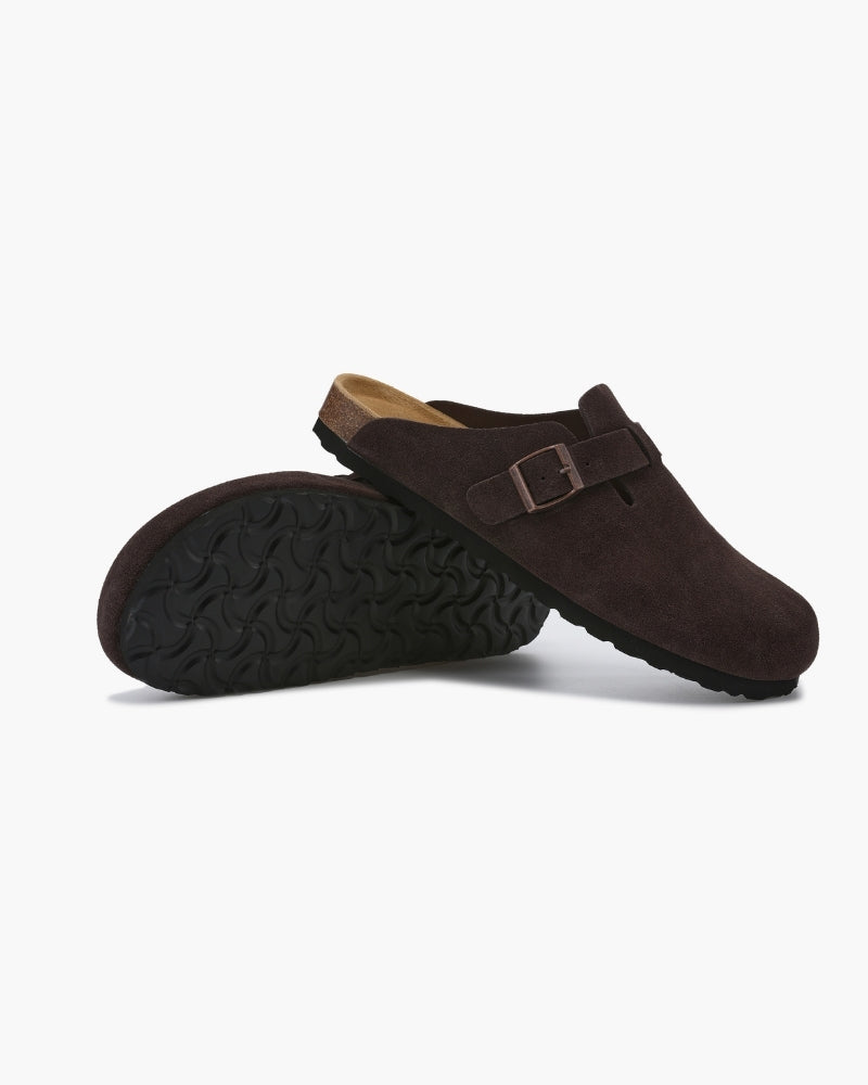 Suede Clogs with Timeless Elegance