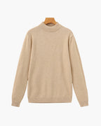 Classic Ribbed Mock Neck Pullover
