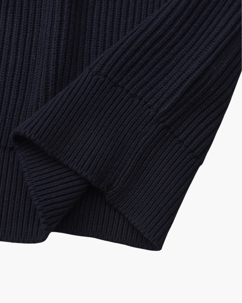 Textured Ribbed Crew Neck Sweater