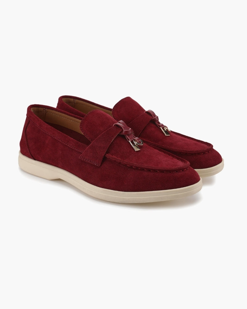 Suede Women's Loafers Elegant Design
