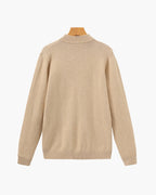 Classic Ribbed Mock Neck Pullover