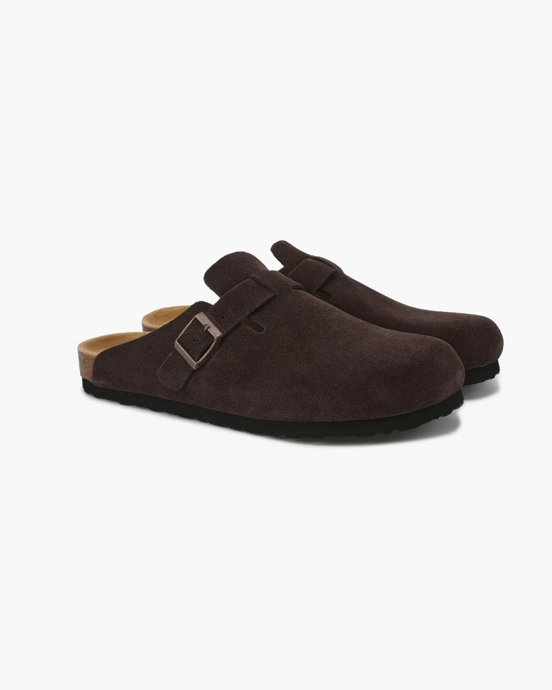 Suede Clogs with Timeless Elegance