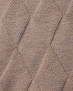 Classic Diamond Knit Zip-Up Cardigan