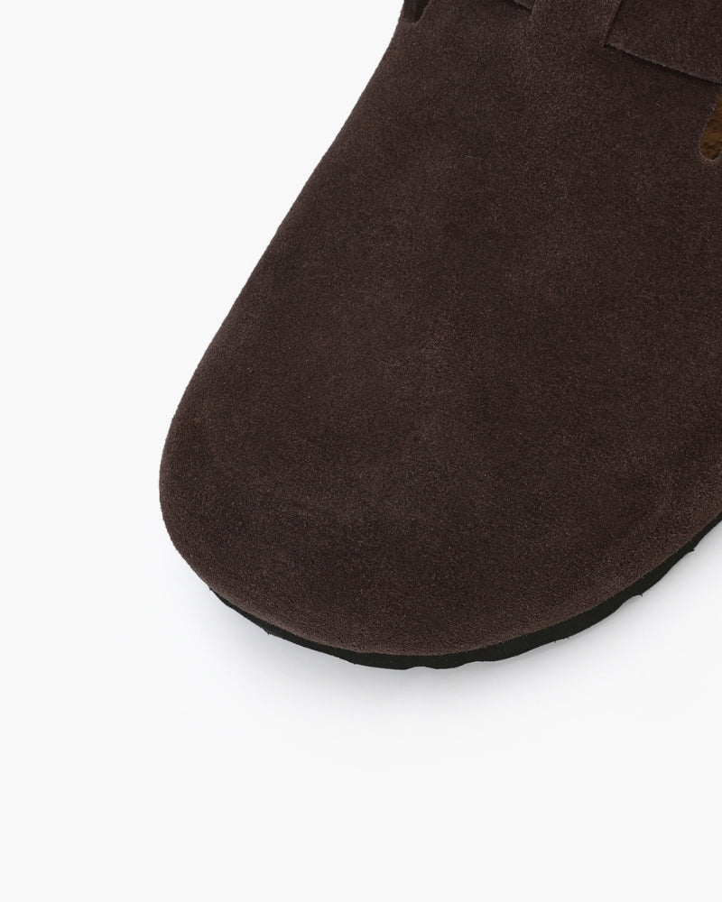 Suede Clogs with Timeless Elegance