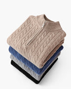 100% Cashmere Knit Half-Zip Sweater