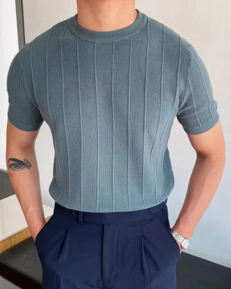 Ribbed T-Shirt in Cannes Style