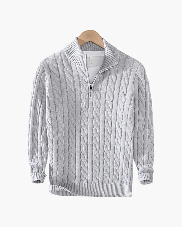 Signature Cashmere Half-Zip Sweater