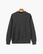 Textured Ribbed Crew Neck Sweater