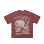 Retro Skulls Washed Graphic T-Shirt