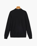 Classic Ribbed Mock Neck Pullover