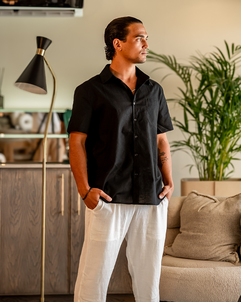 Short Sleeve Linen Shirt - Cape Town Style