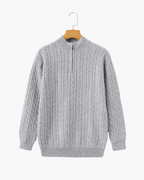 100% Cashmere Knit Half-Zip Sweater