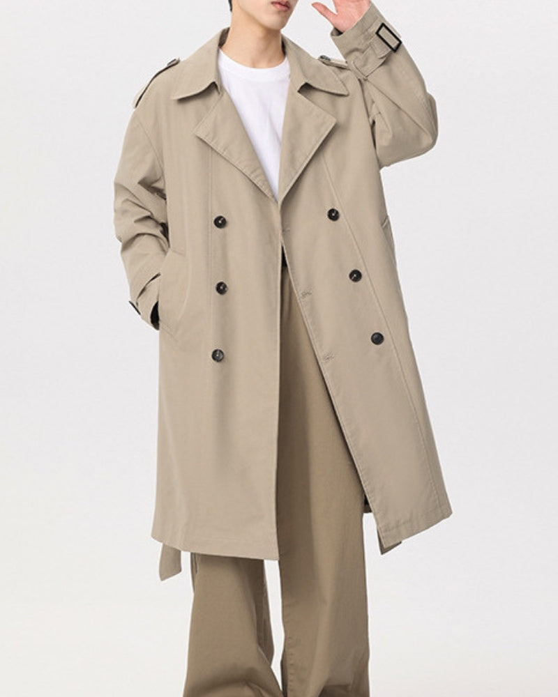 Timeless Double-Breasted Trench Overcoat