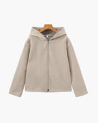Wool Zip Coat in Marlow Style