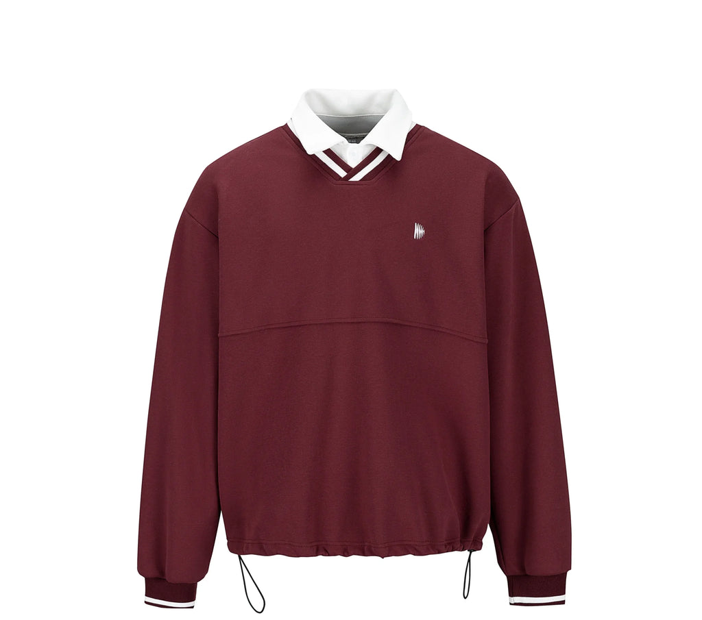 Preppy Collared Sweatshirt