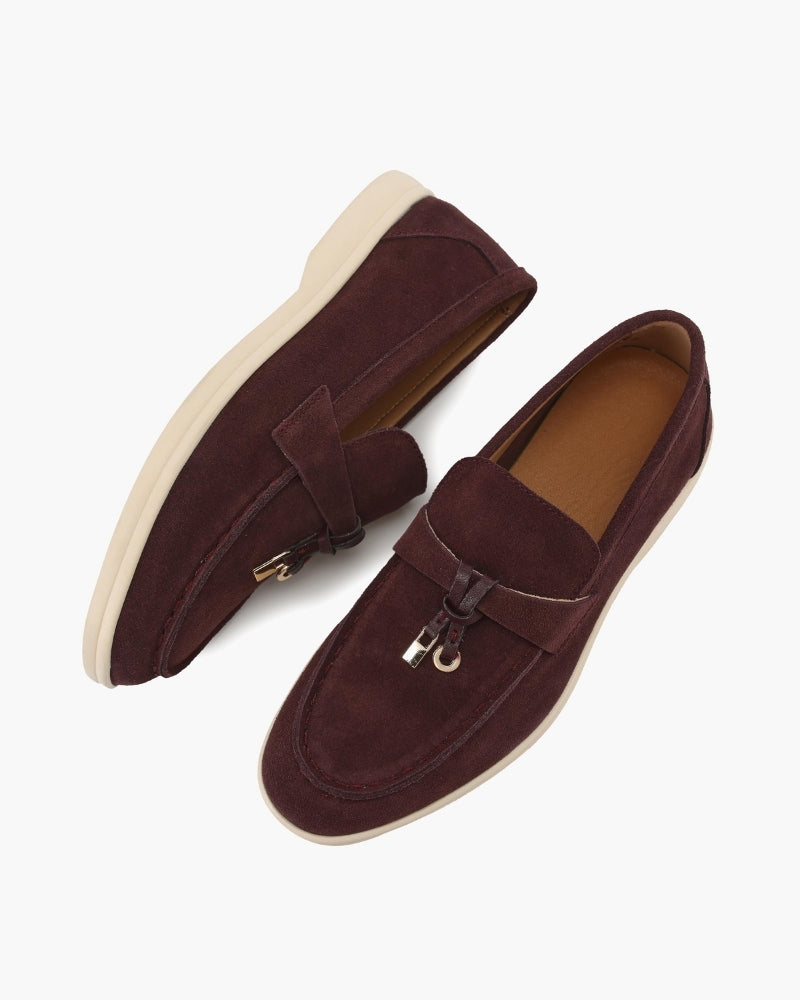 Suede Women's Loafers Elegant Design