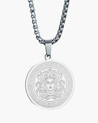 Medusa Dual-Tone Long Chain Necklace
