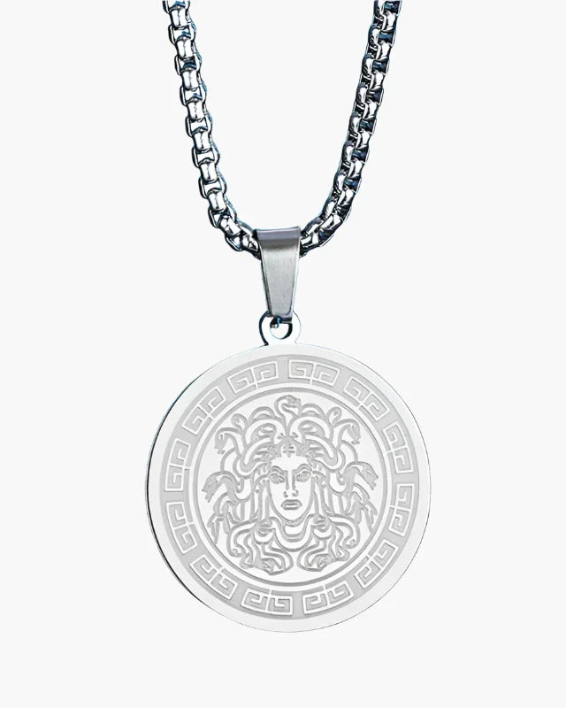 Medusa Dual-Tone Long Chain Necklace