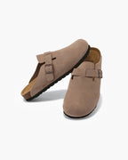 Suede Clogs with Timeless Elegance