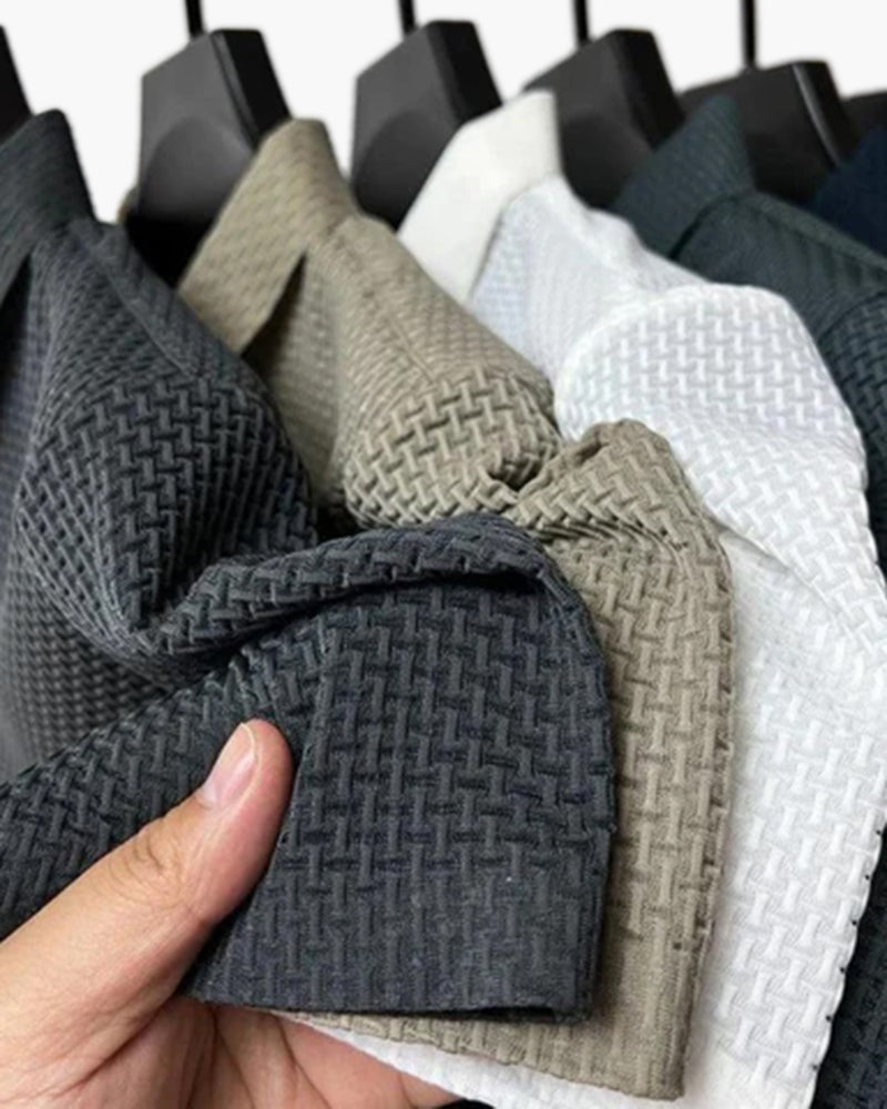 Luxury Silk Polo Shirt (Wrinkle-Resistant)