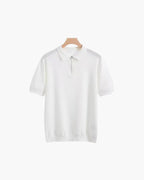 Zip-Up Polo Shirt in Marbella Style