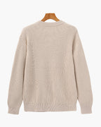 Textured Ribbed Crew Neck Sweater