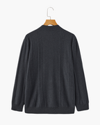 Pure Cashmere Ribbed Half-Zip Sweater