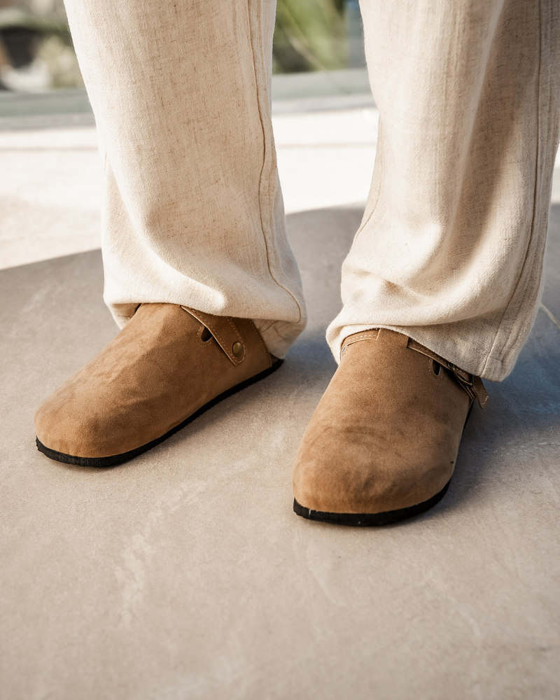 Suede Clogs with Timeless Elegance