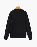 Classic Ribbed Mock Neck Pullover
