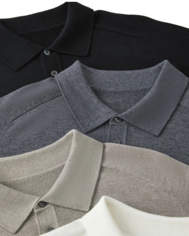 Luxurious 100% Pure Wool Polo Shirt