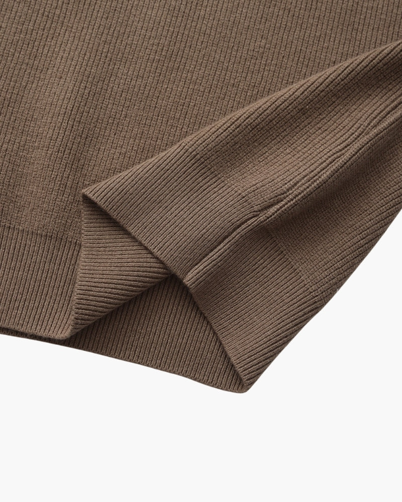 Elegant Half-Zip Knit Sweater