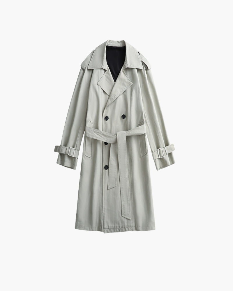 Timeless Double-Breasted Trench Overcoat