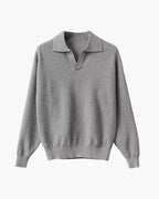 Textured Knit Polo Sweater Design