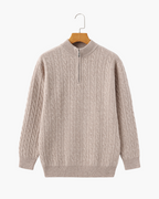 100% Cashmere Knit Half-Zip Sweater