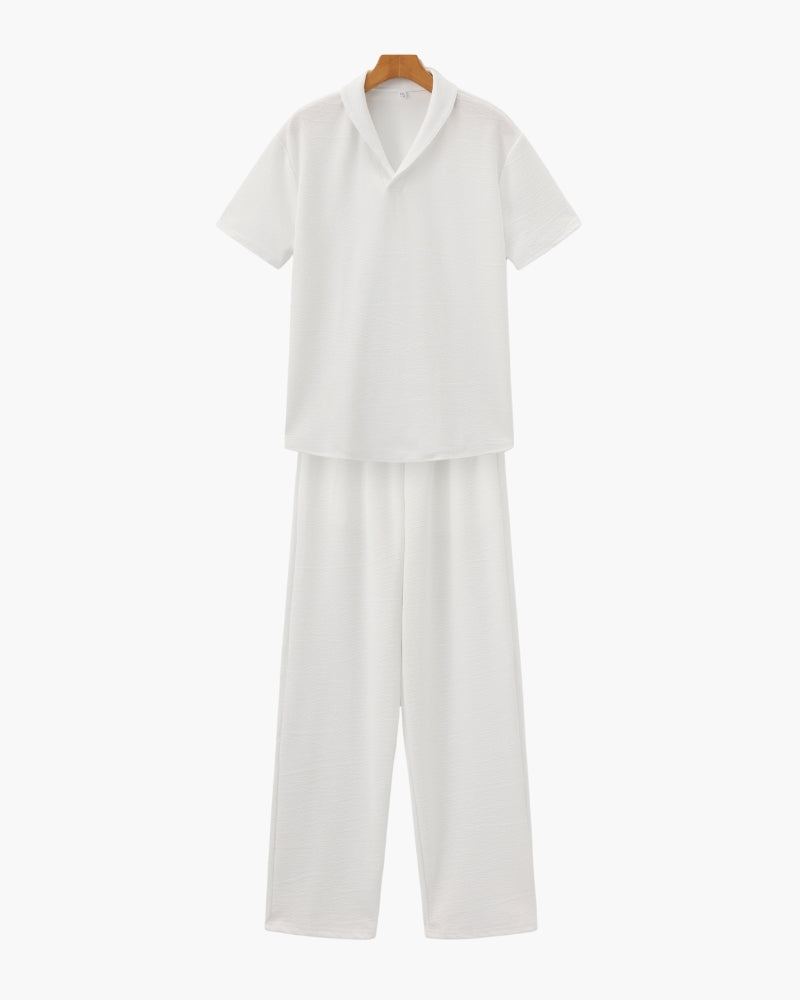 Classic Cotton Polo and Trouser Ensemble