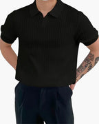 Ribbed Cotton Polo in Florence Style