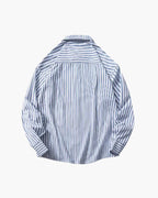 Relaxed Fit Striped Button-Up Shirt