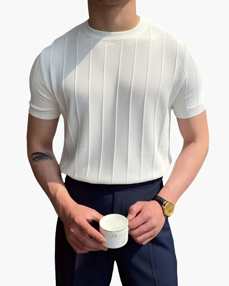 Ribbed T-Shirt in Cannes Style