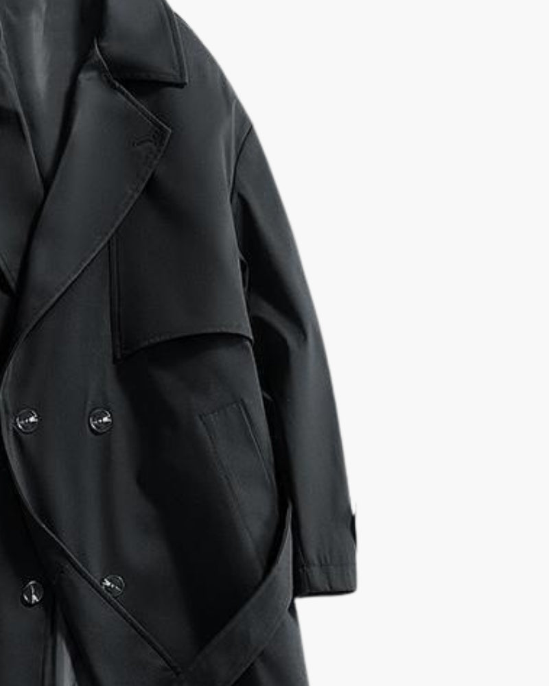 Timeless Double-Breasted Trench Overcoat