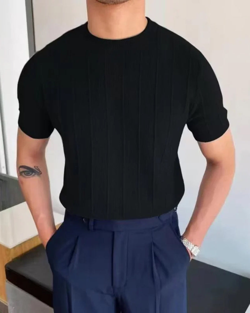 Ribbed T-Shirt in Cannes Style