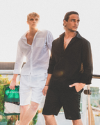 Luxury Linen Shorts in Casablanca Style