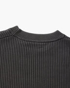 Textured Ribbed Crew Neck Sweater