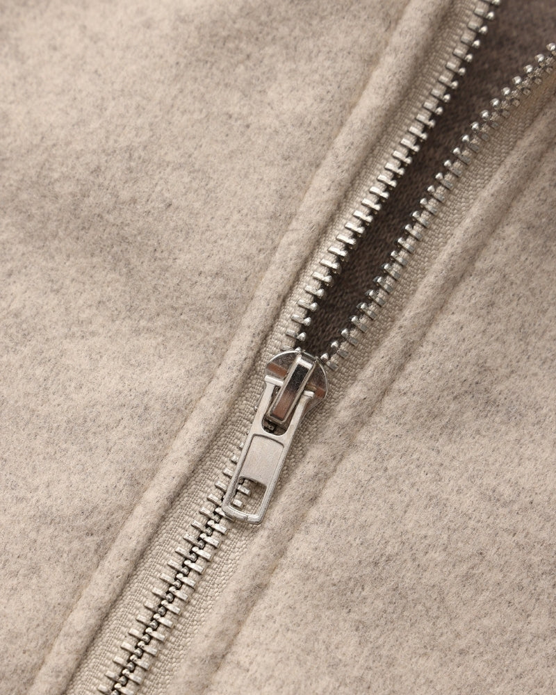 Wool Zip Coat in Marlow Style