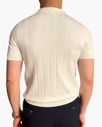 Ribbed Cotton Polo in Cannes Style