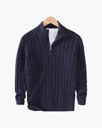 Signature Cashmere Half-Zip Sweater