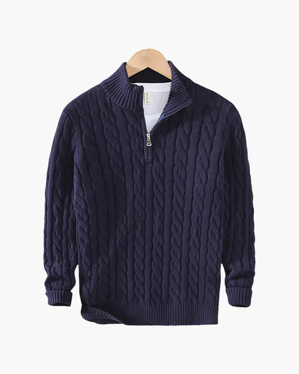 Signature Cashmere Half-Zip Sweater