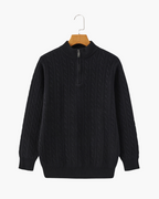 100% Cashmere Knit Half-Zip Sweater